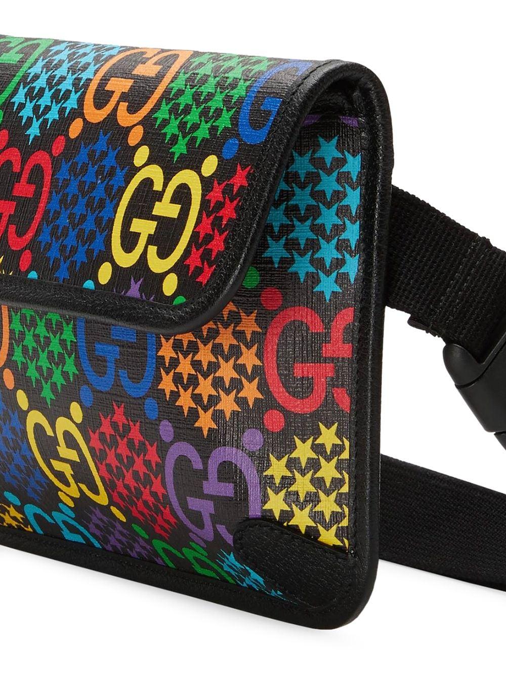 Gucci Leather GG Psychedelic Belt Bag in Black - Lyst