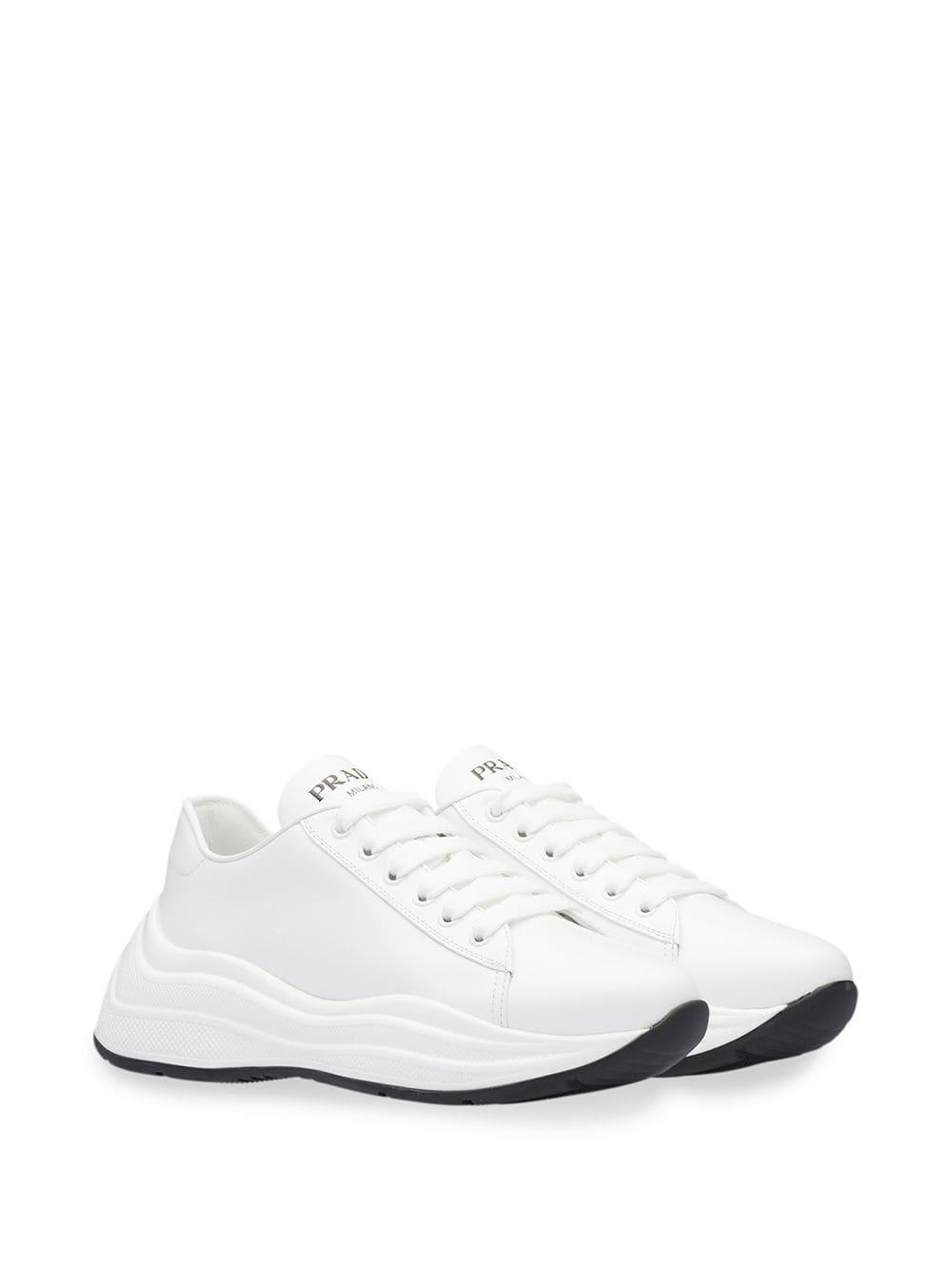 thick sole sneakers white