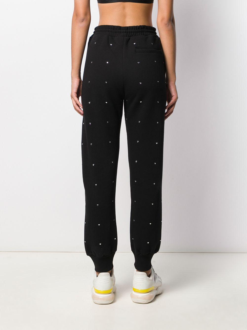 zippers embellished drawstring jogger pants