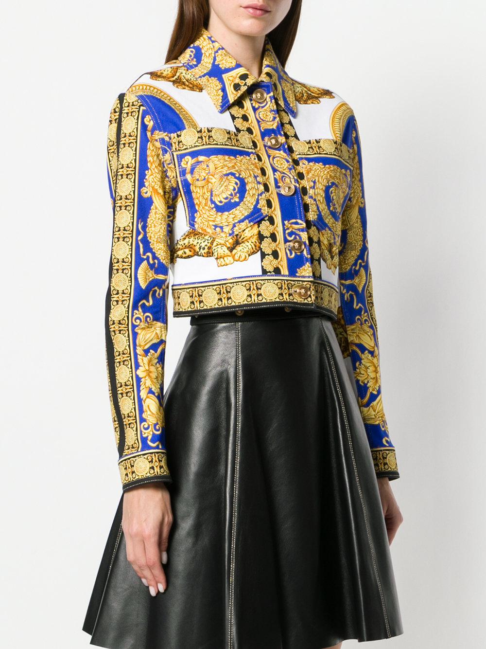 versace cropped denim jacket