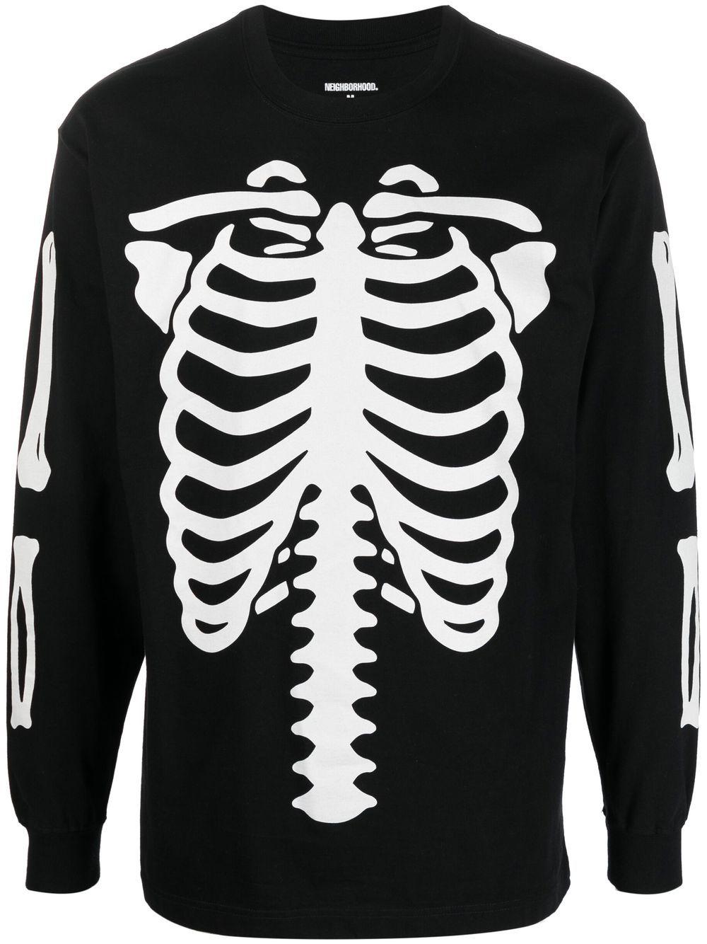 black skeleton shirt