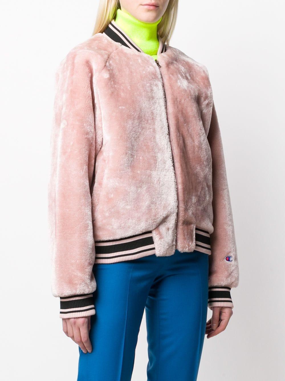 champion fleece bomber jacket