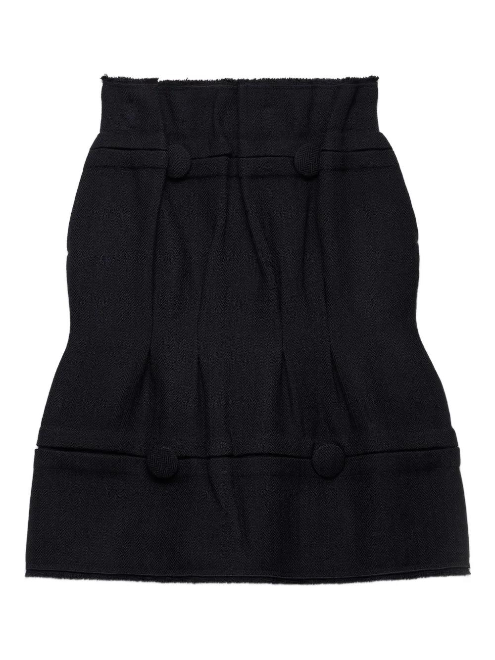 ミニスカート PRADA MIDNIGHT BLUE DRILL MINI SKIRT Prada Pleated Stretch Drill Mini Skirt | Neiman Marcus