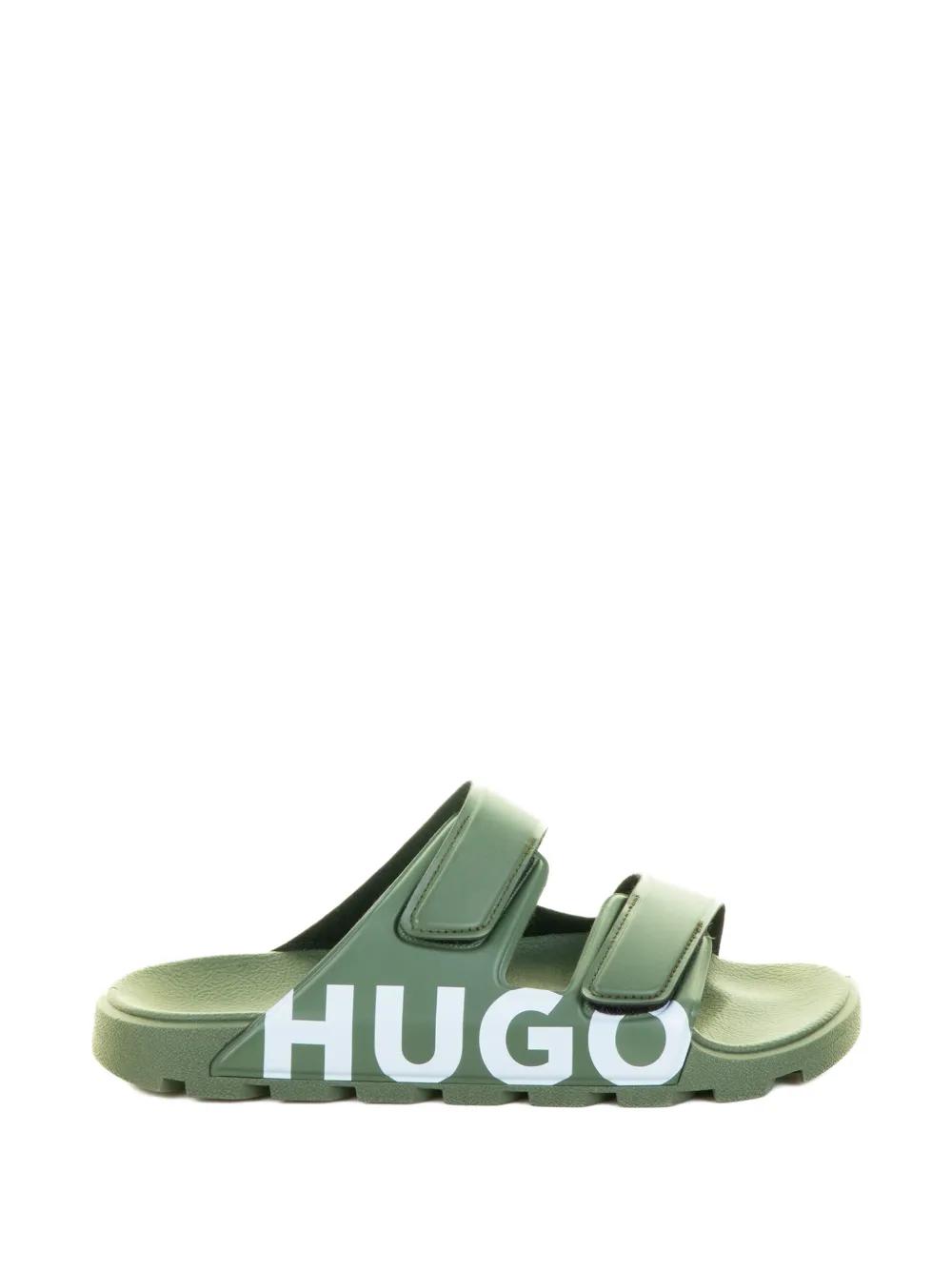 Hugo Boss Men\'s Green & White Flip Flop Thong Sandals - Hugo Boss Men main image 2