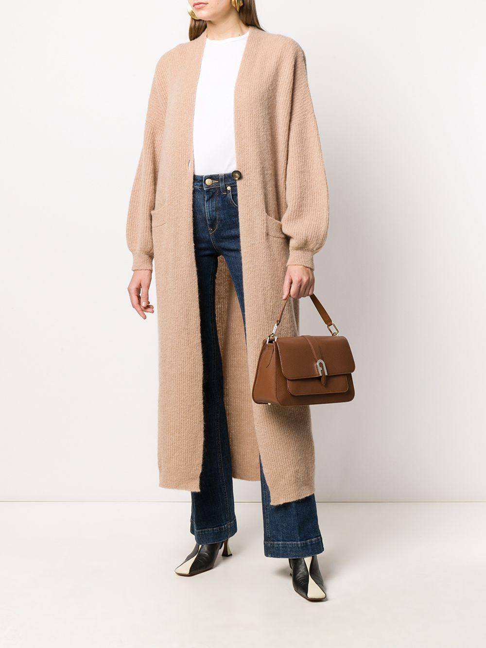 Furla Leather Sofia Grainy Shoulder Bag in Brown | Lyst Australia