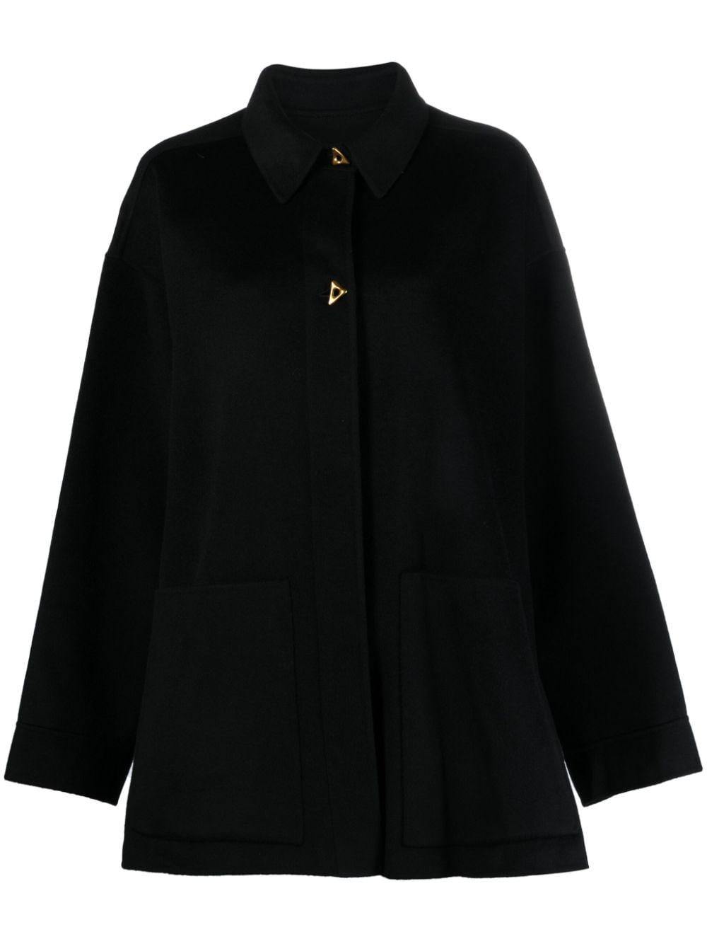 Aeron Wool-blend Cape Coat in Black | Lyst