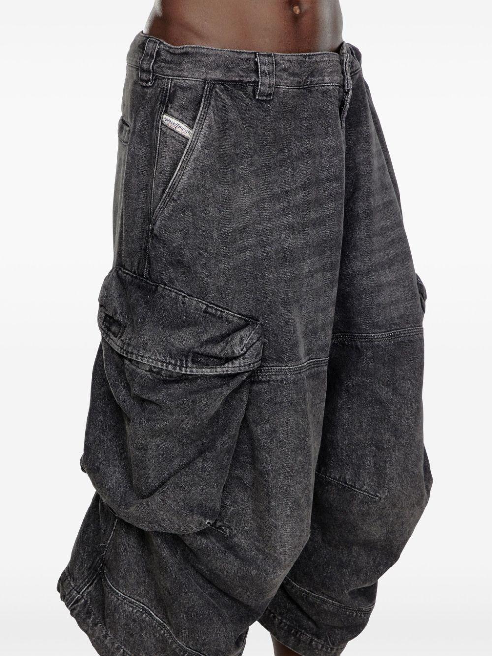 DIESEL メンズ グレー D-arne カーゴショーツ ハーフパンツ
