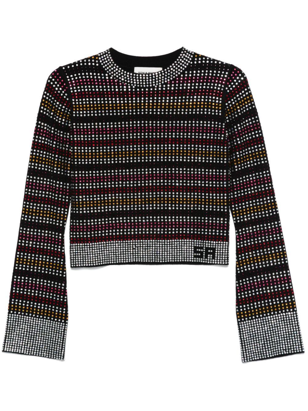 Sonia Rykiel レディース ブラック ラインストーントリム