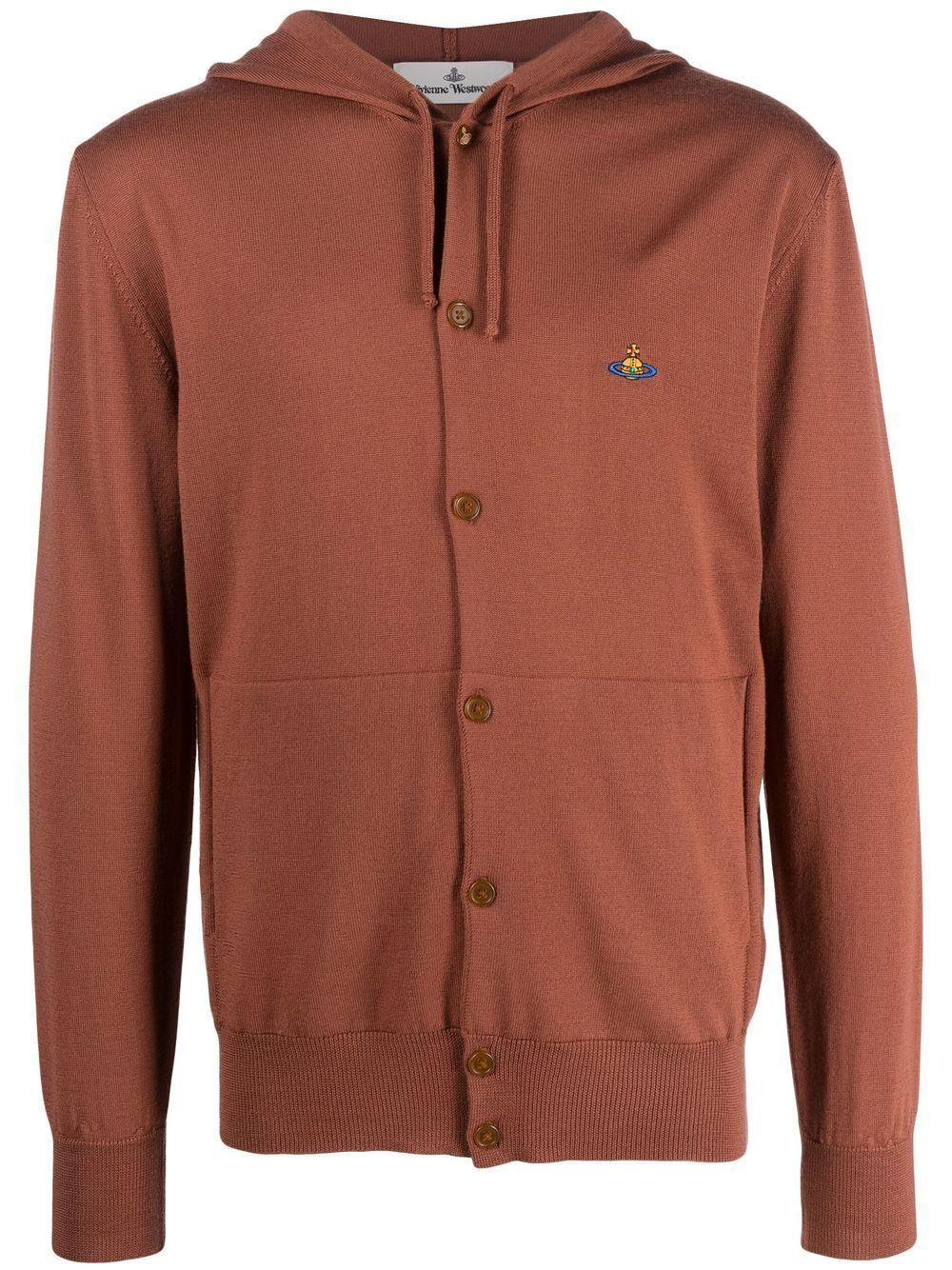 Vivienne Westwood Orb Logoembroidered Hooded Jacket in Brown for Men