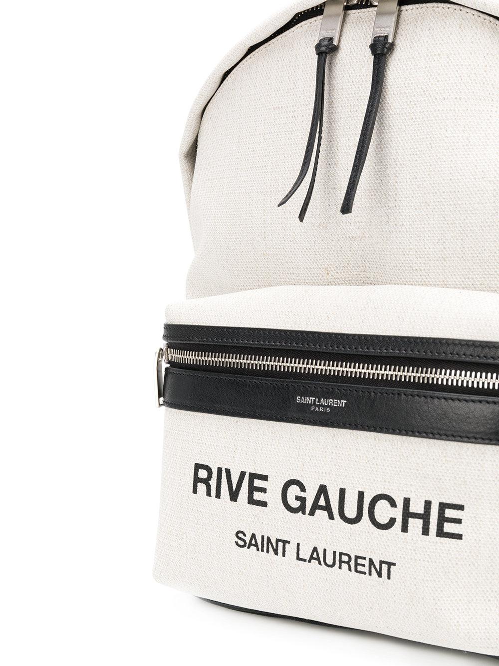 Saint Laurent City Mini Rive Gauche Backpack in White