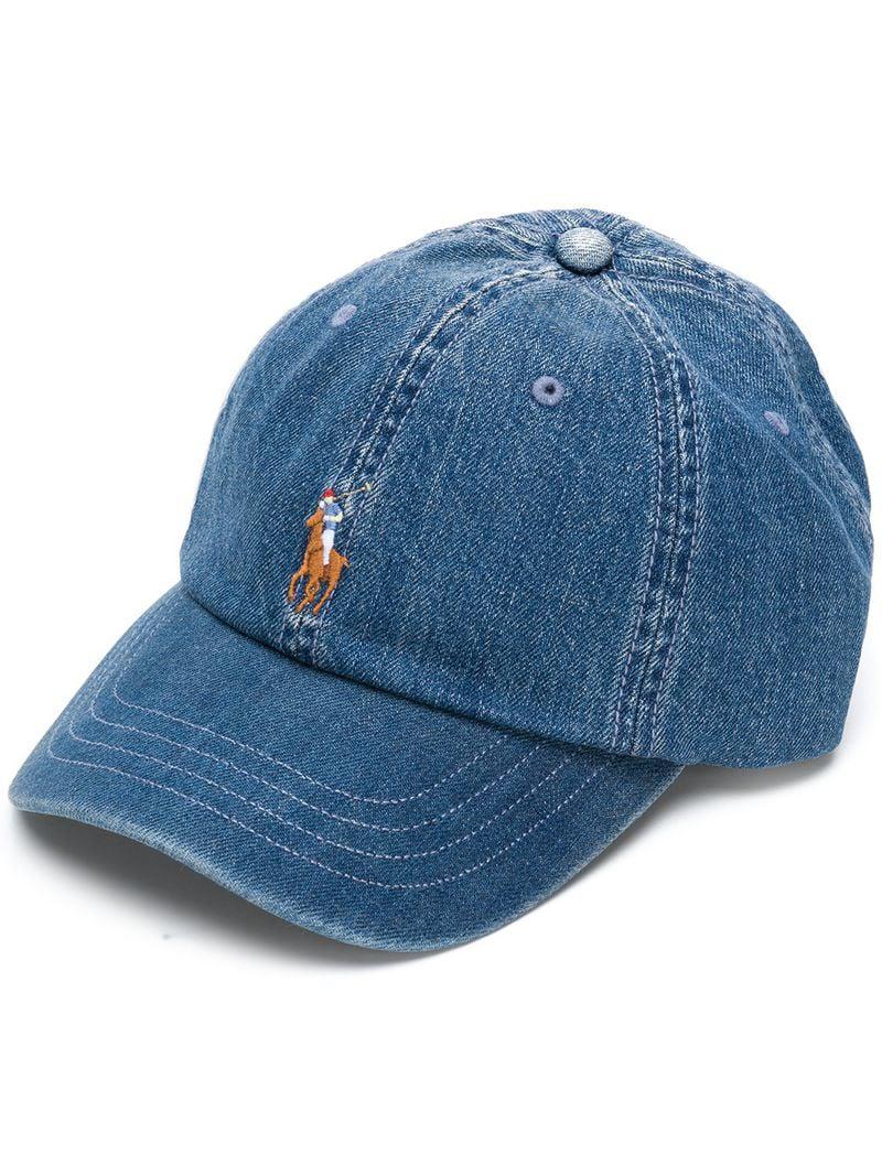 blue jean polo hat