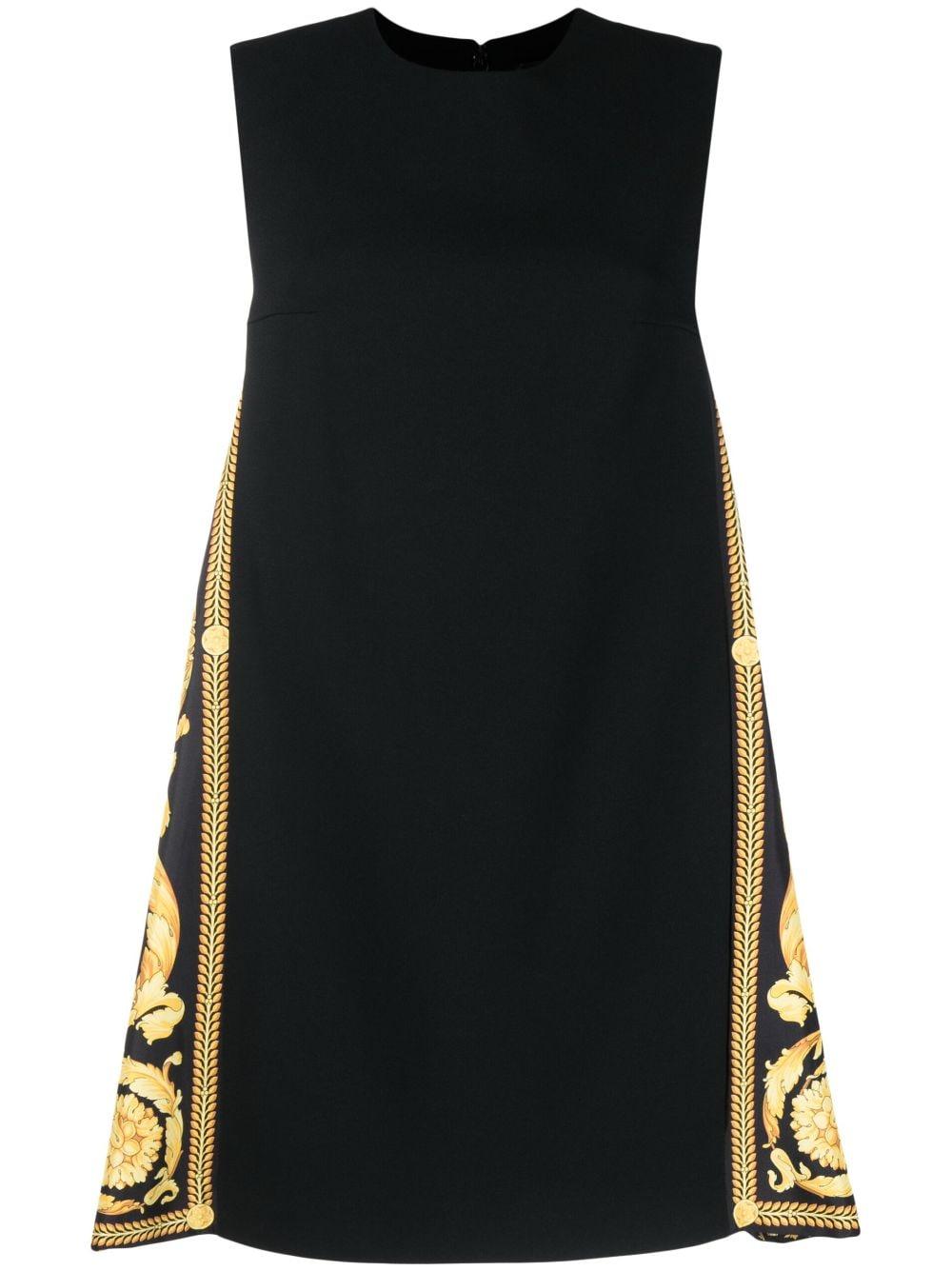 Versace Baroque Print Short Dress in Black | Lyst