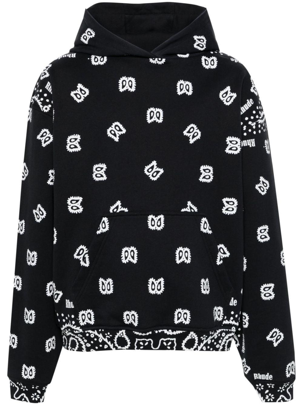 Black bandana hoodie hot sale