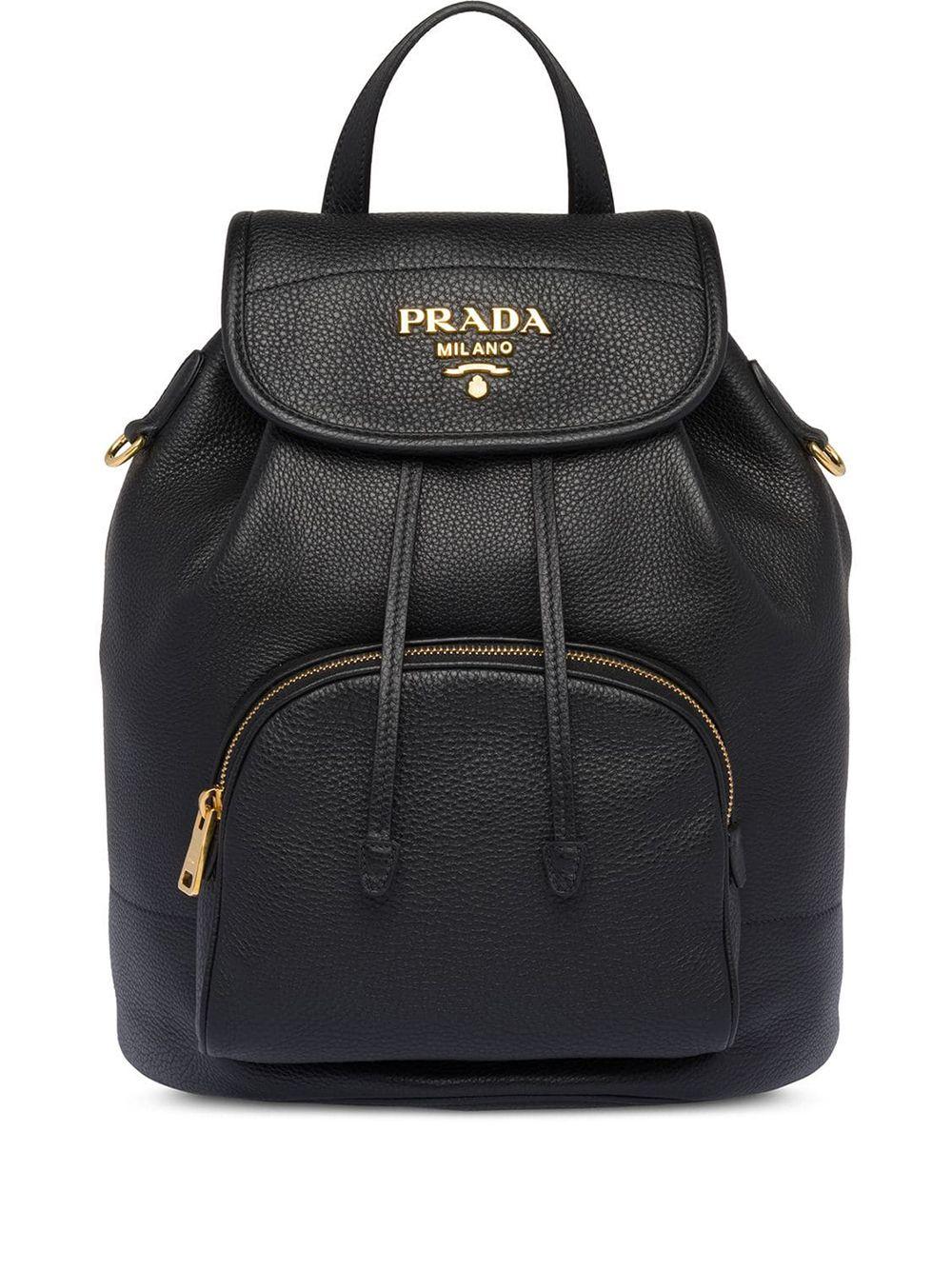 Prada hotsell leather backpack