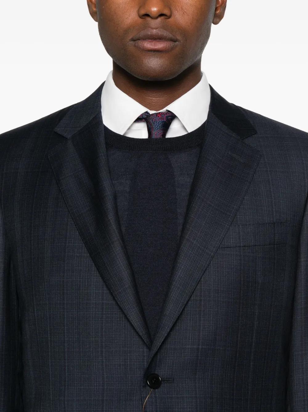 Canali Plaid Wool Suit in Blue for Men Lyst UK