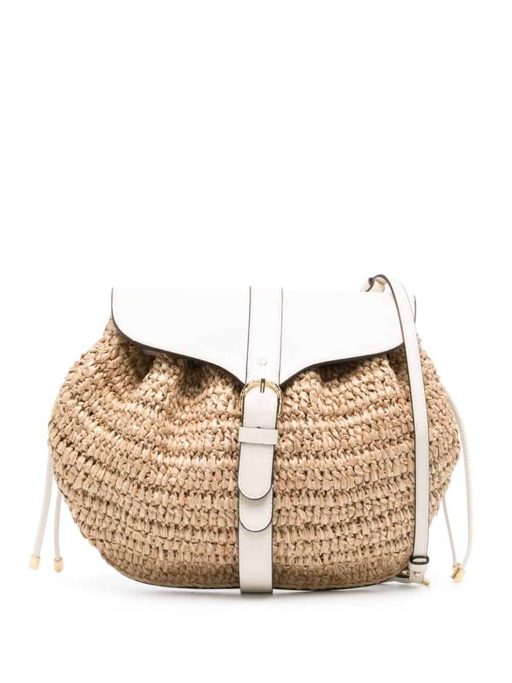 Ulla Johnson Raffia Leather Shoulder Bag in Natural Lyst