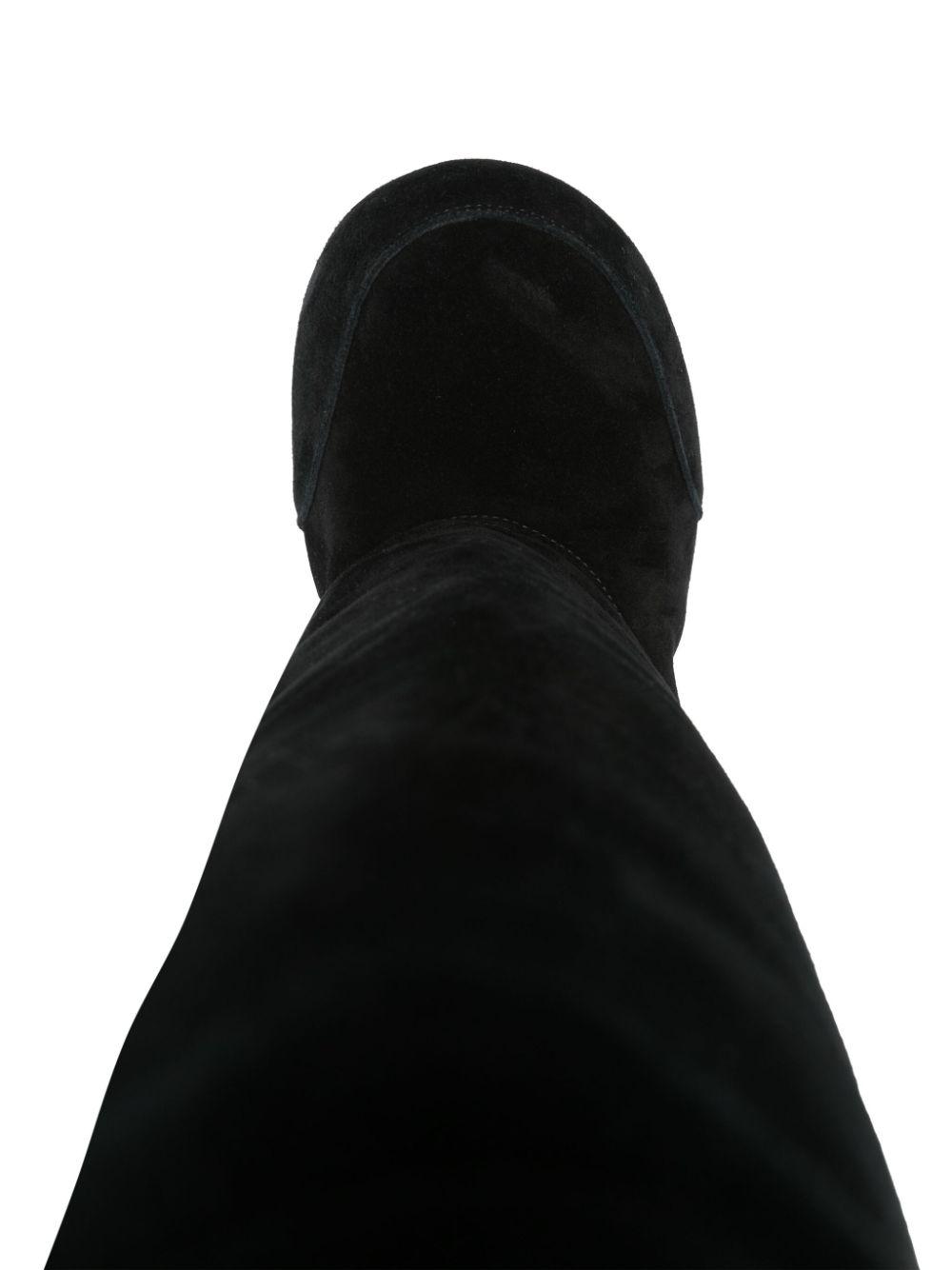 Balenciaga 90mm Alaska Fur Boots in Black | Lyst