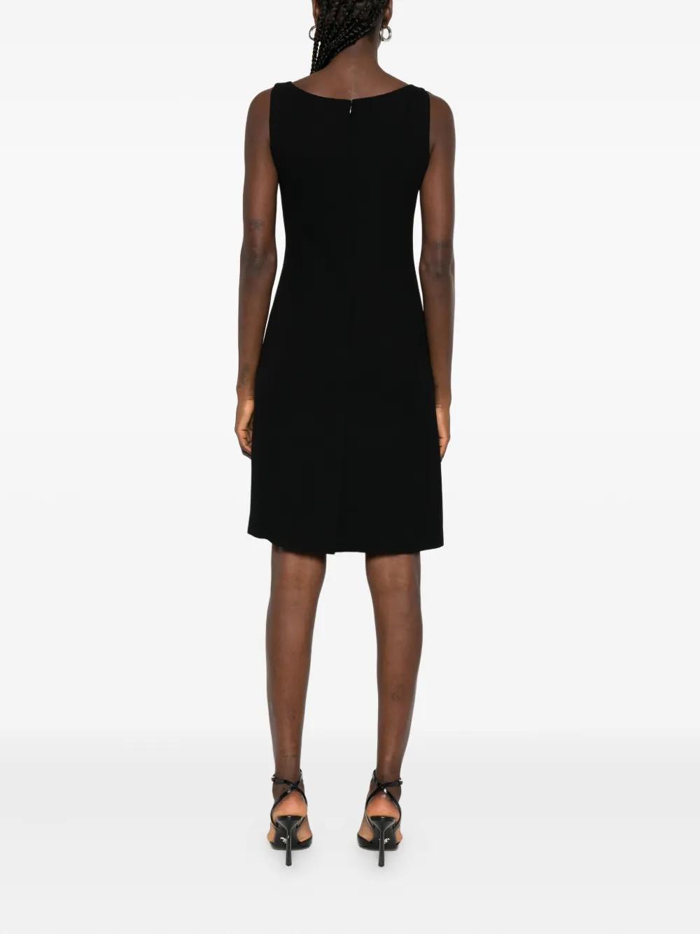 a black sheath dress