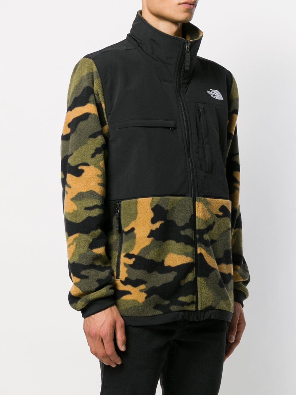 The North Face Camouflage Zipped Jacket in Green for Men - Lyst