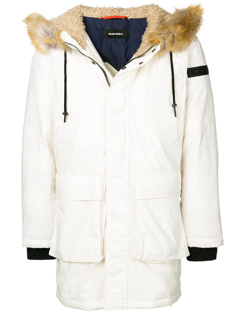 diesel white coat