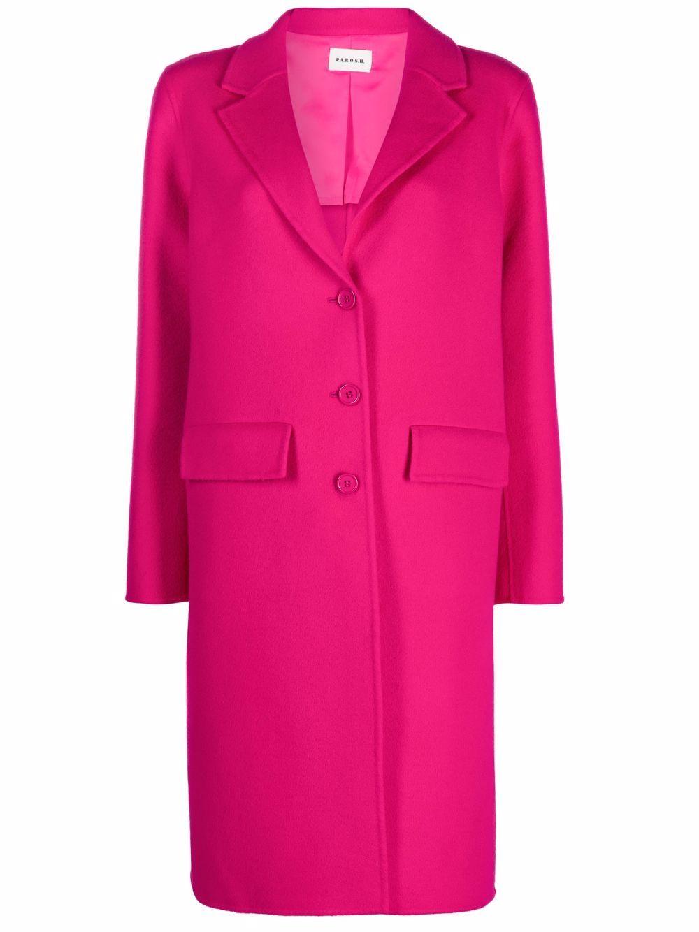pink fitted coat