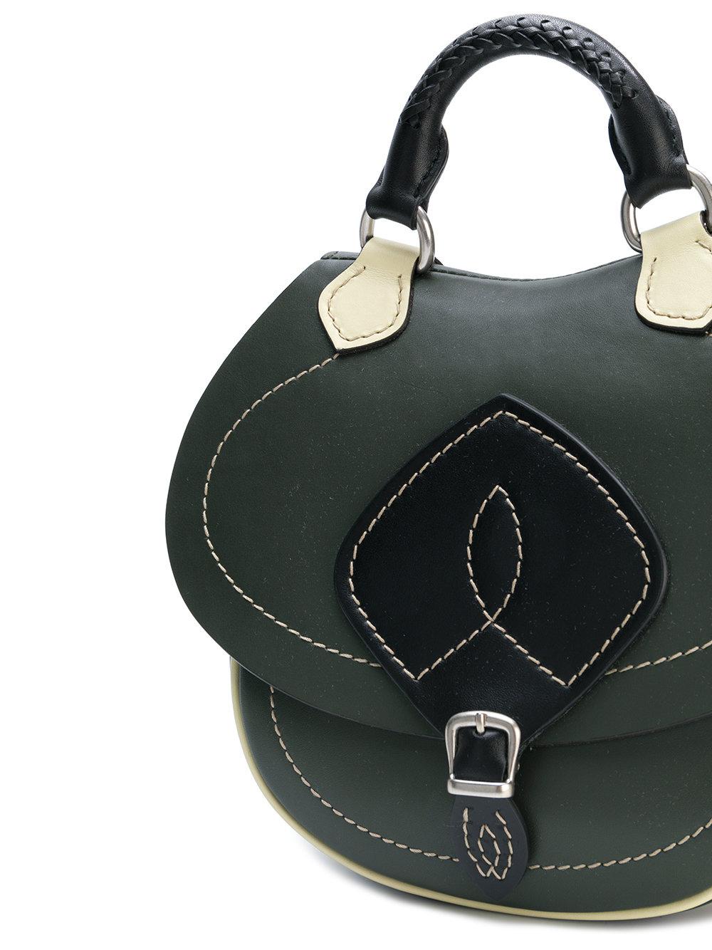 Maison Margiela Leather Small Saddle Bag In Green Lyst