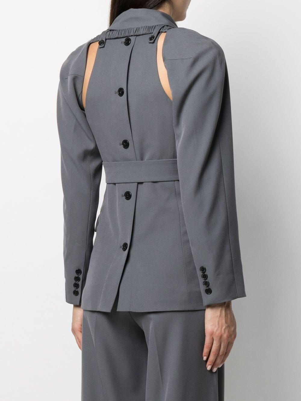 ROKH Removable Sleeves Blazer in Gray | Lyst