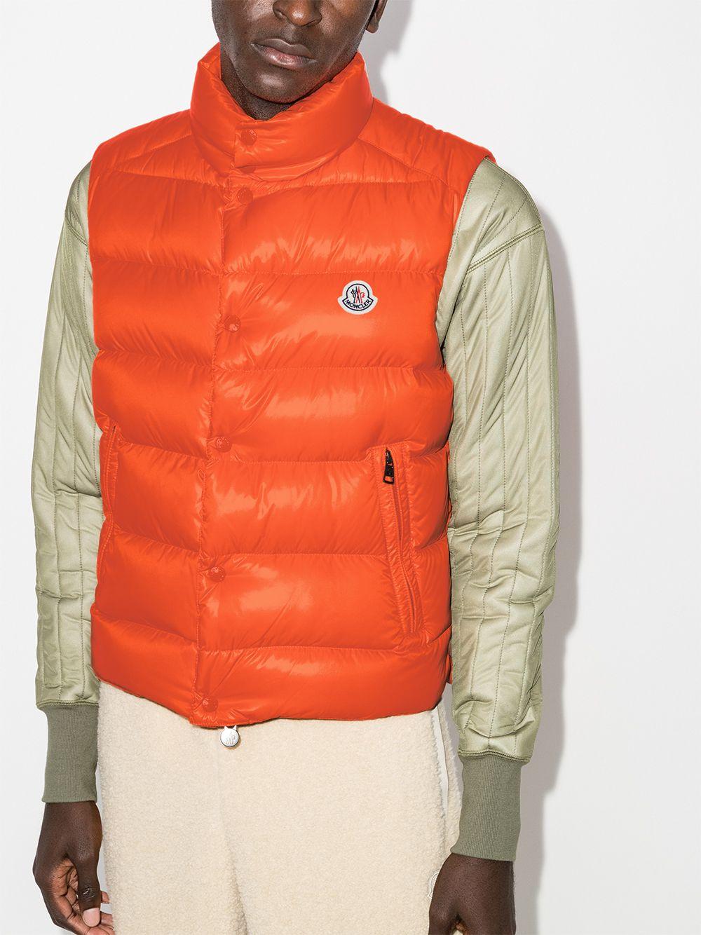 Moncler Goose Logo-embroidered Shell-down Gilet in Orange for Men | Lyst  Canada