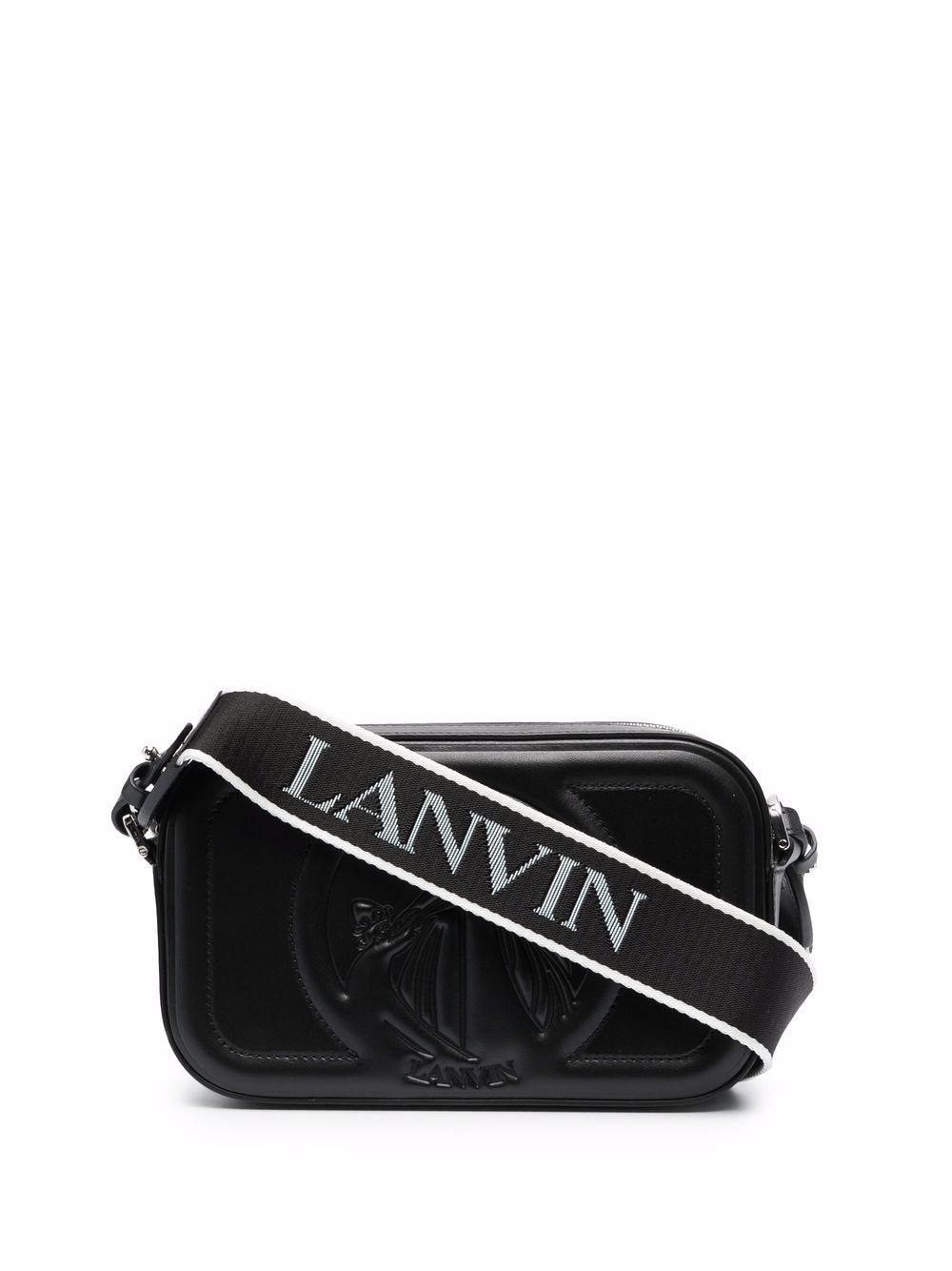 Lanvin Logo debossed Leather Camera Bag in Black Lyst