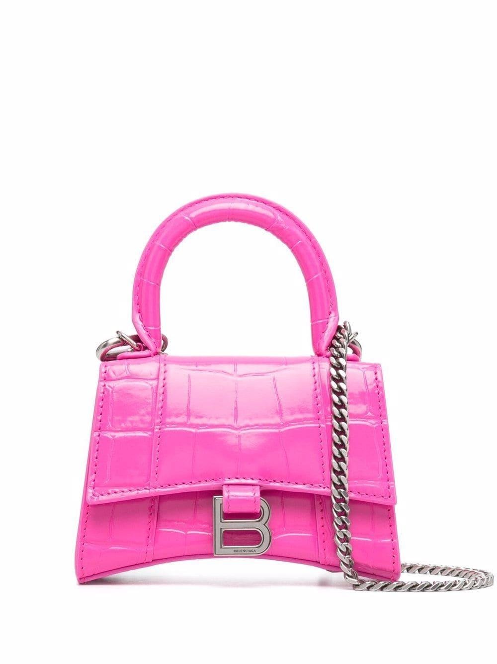 Grijp zal ik doen het formulier Balenciaga Hourglass Mini-tas Met Kettinghengsel in het Roze | Lyst NL