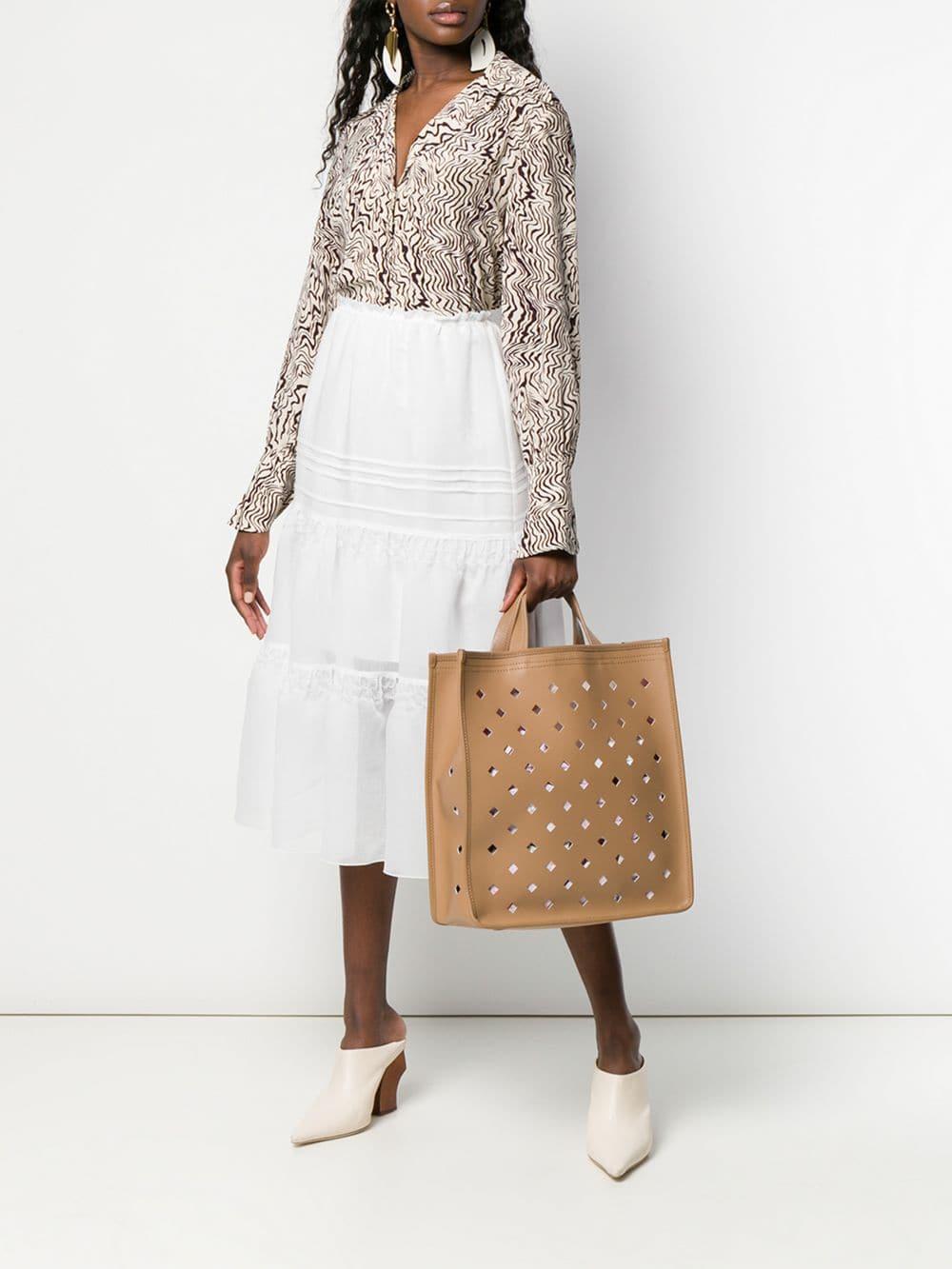 Coccinelle Leather C Tote Bag in Brown | Lyst
