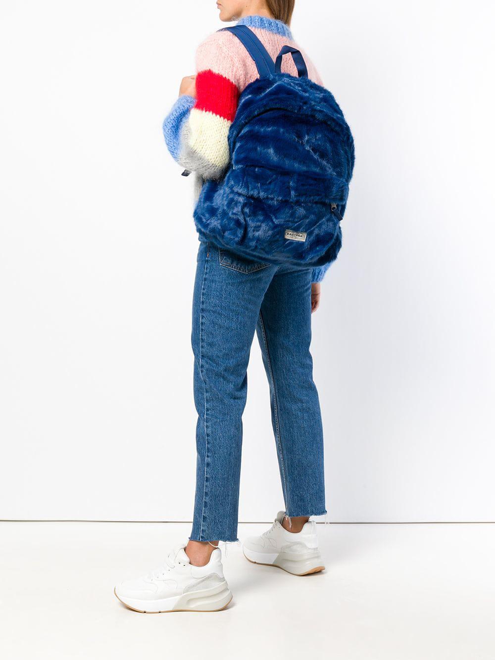 Fur Backpack in Blue