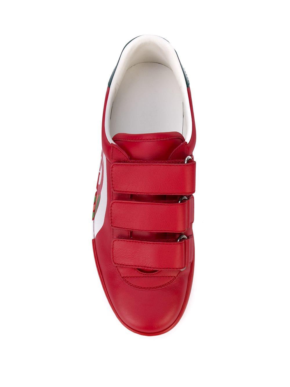 G blæk Astrolabe Gucci Leather Rainbow Sneakers in Red for Men - Lyst