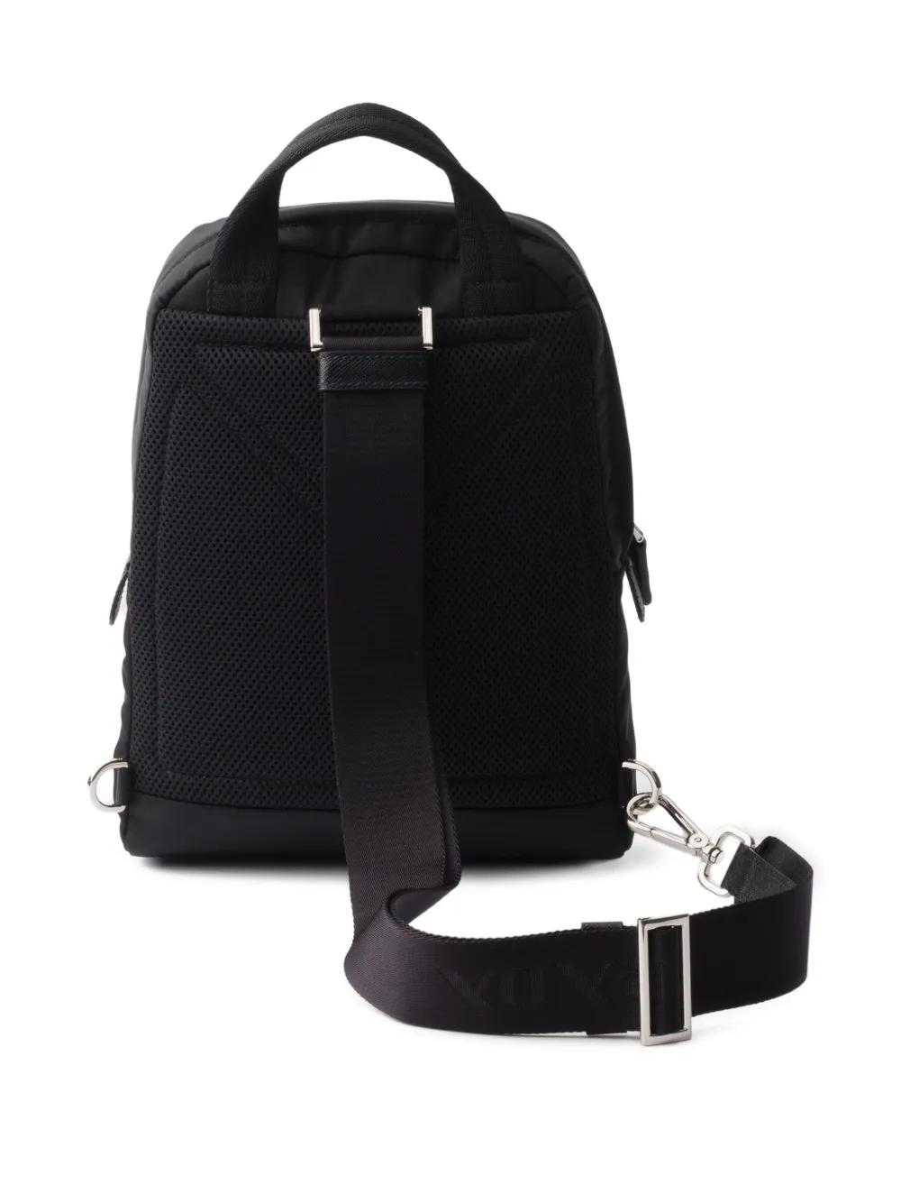 Prada Triangle-Logo Backpack in Black for Men | Lyst