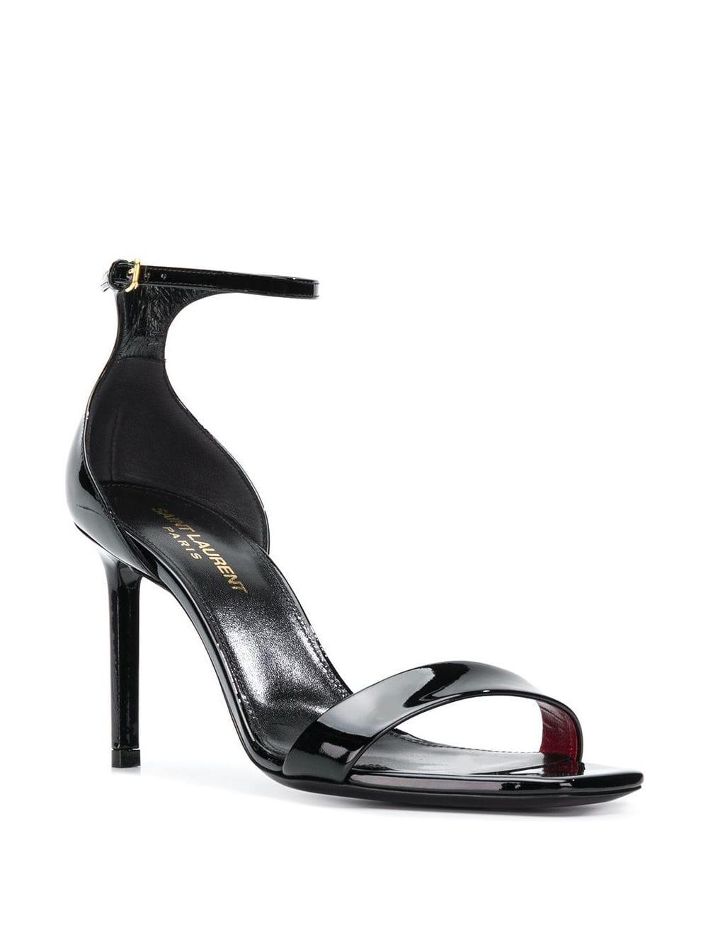 saint laurent anouk patent slingback sandals
