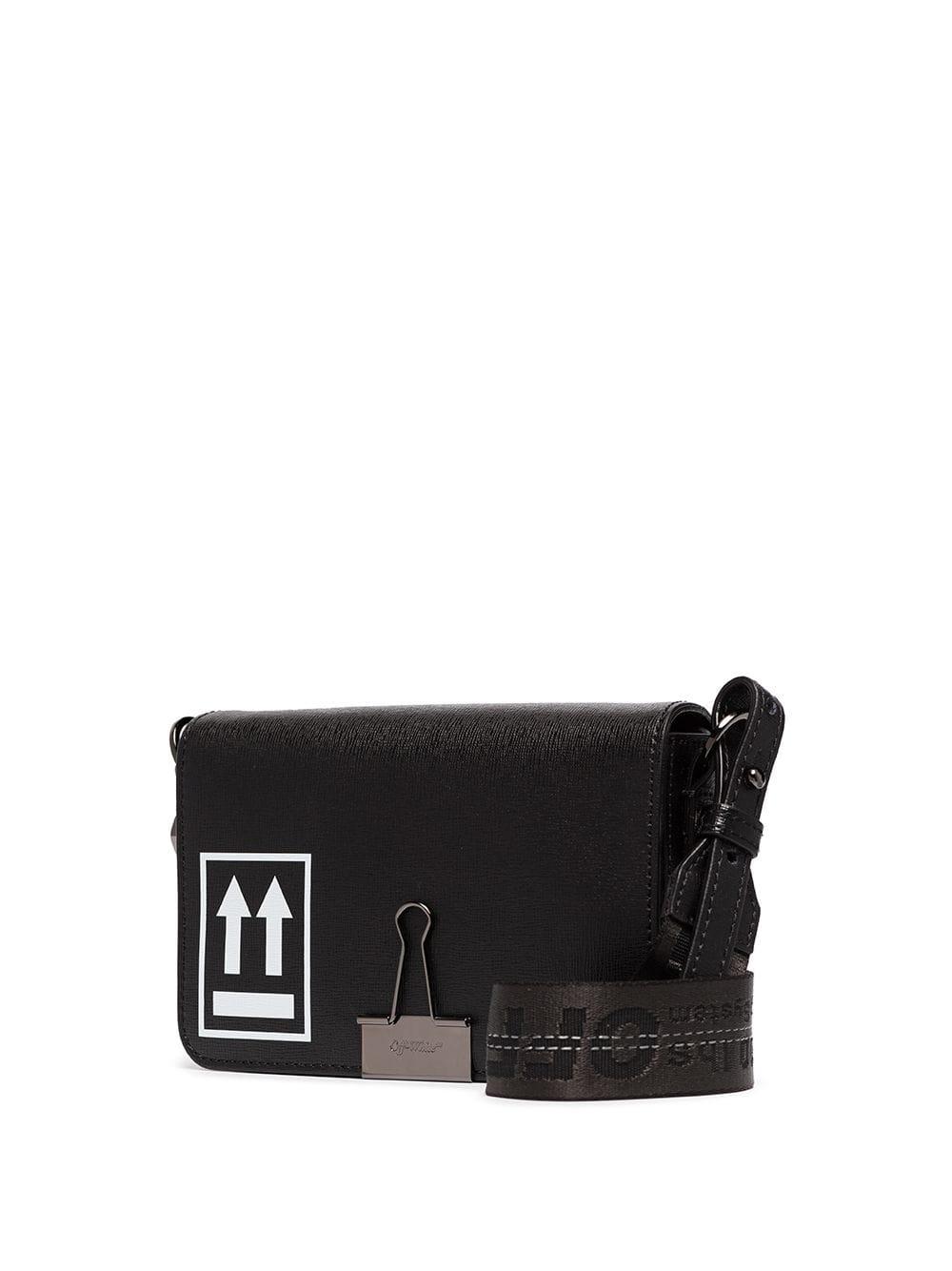 Off-White c/o Virgil Abloh Leather Mini Arrow-logo Shoulder Bag in 