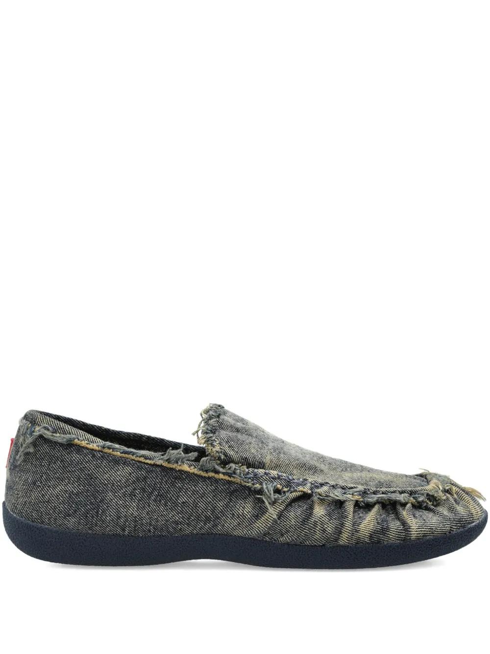 DIESEL D-Shock Frayed Denim Loafers in Gray for Men | Lyst display picture 1