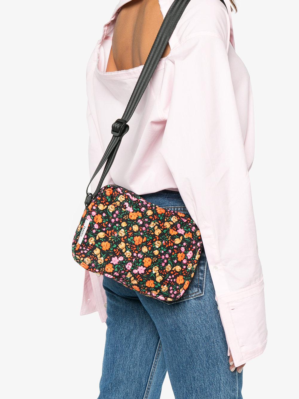 floral print satchel bag