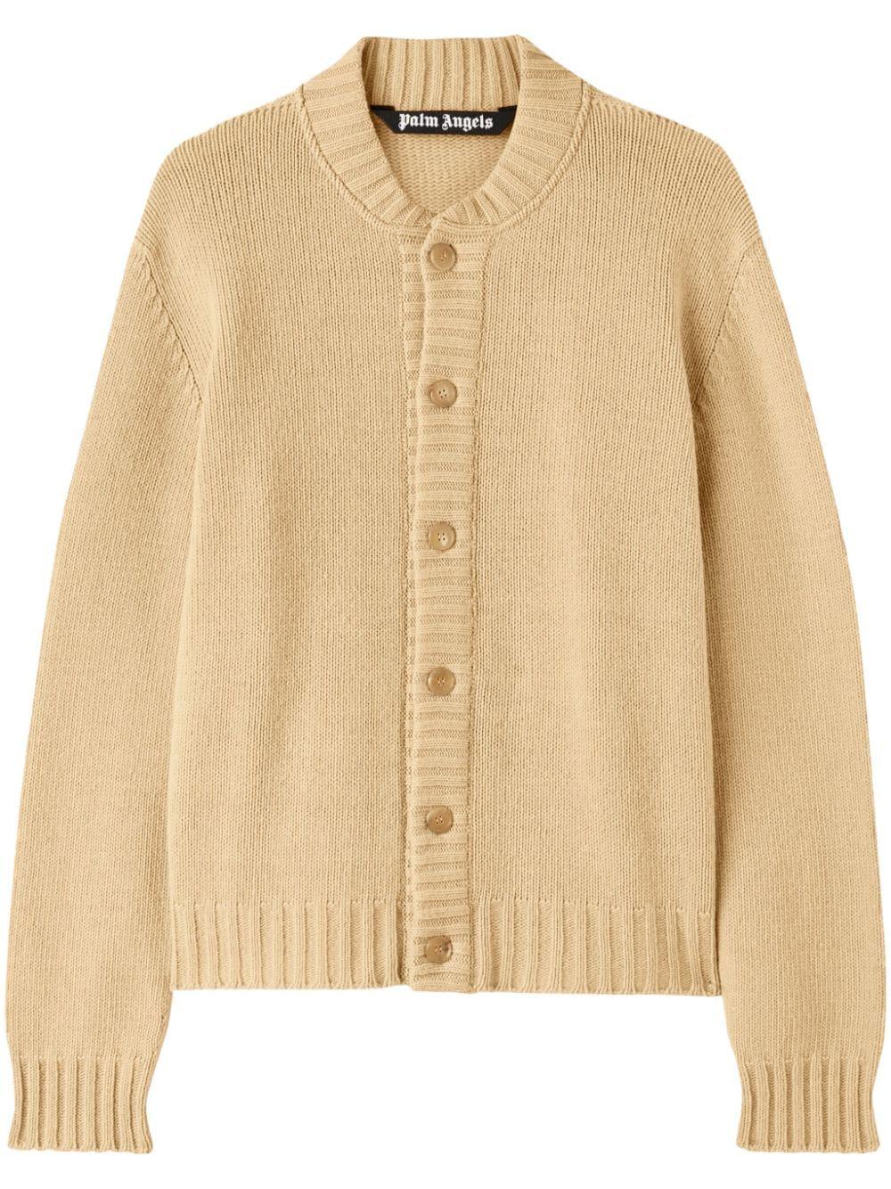 Palm Angels bear-motif cardigan - Black