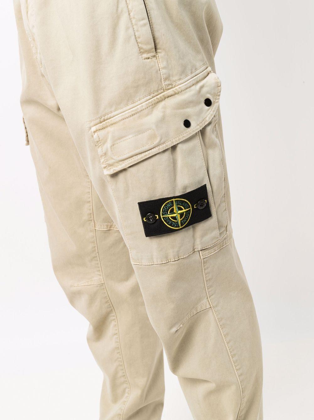 Stone Island Compass Badge Cargo Trousers in Natural for Men | Lyst