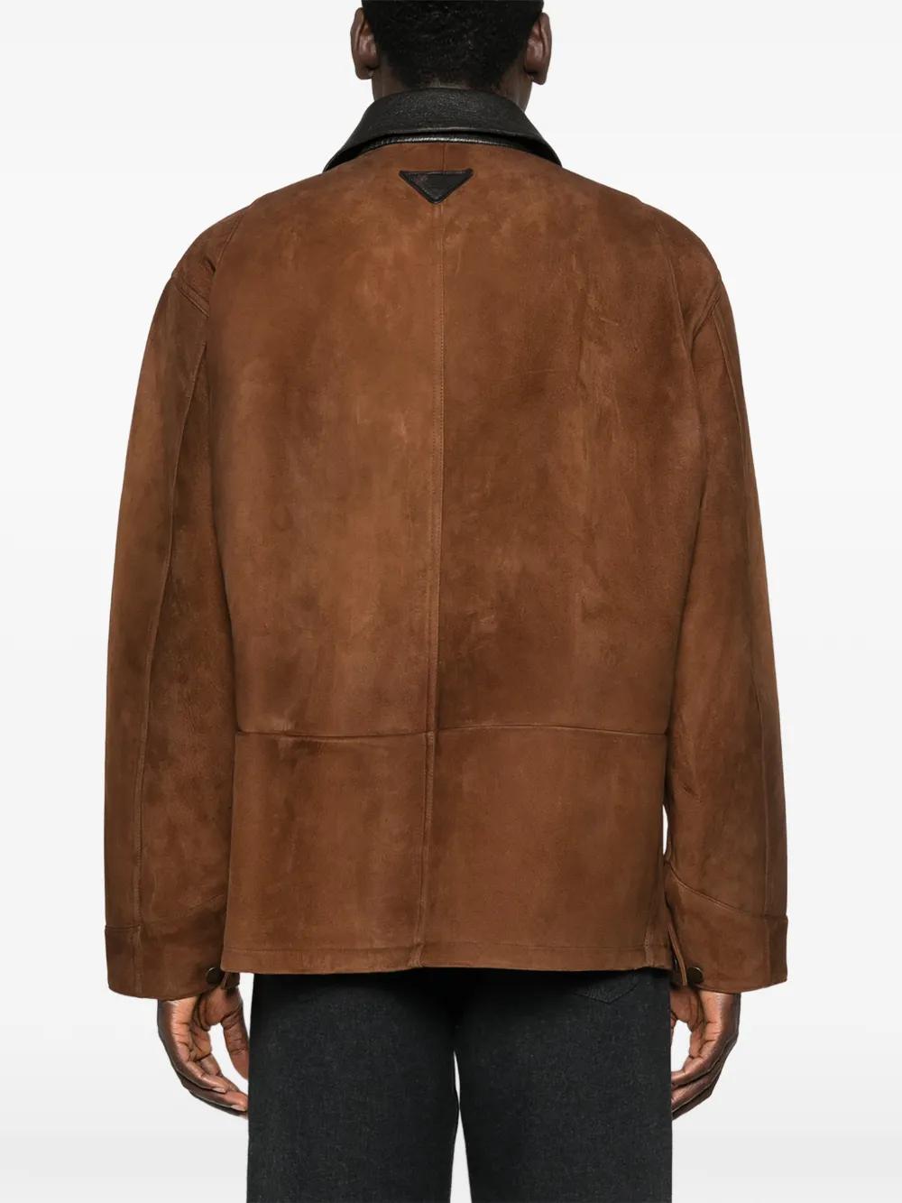 メンズ Prada レザージャケット | Lyst