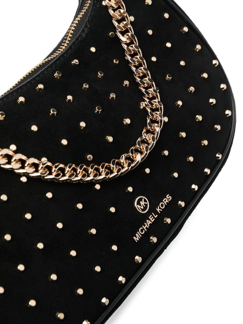 Michael Kors Piper Studded Small Leather Pouchette - Macy's