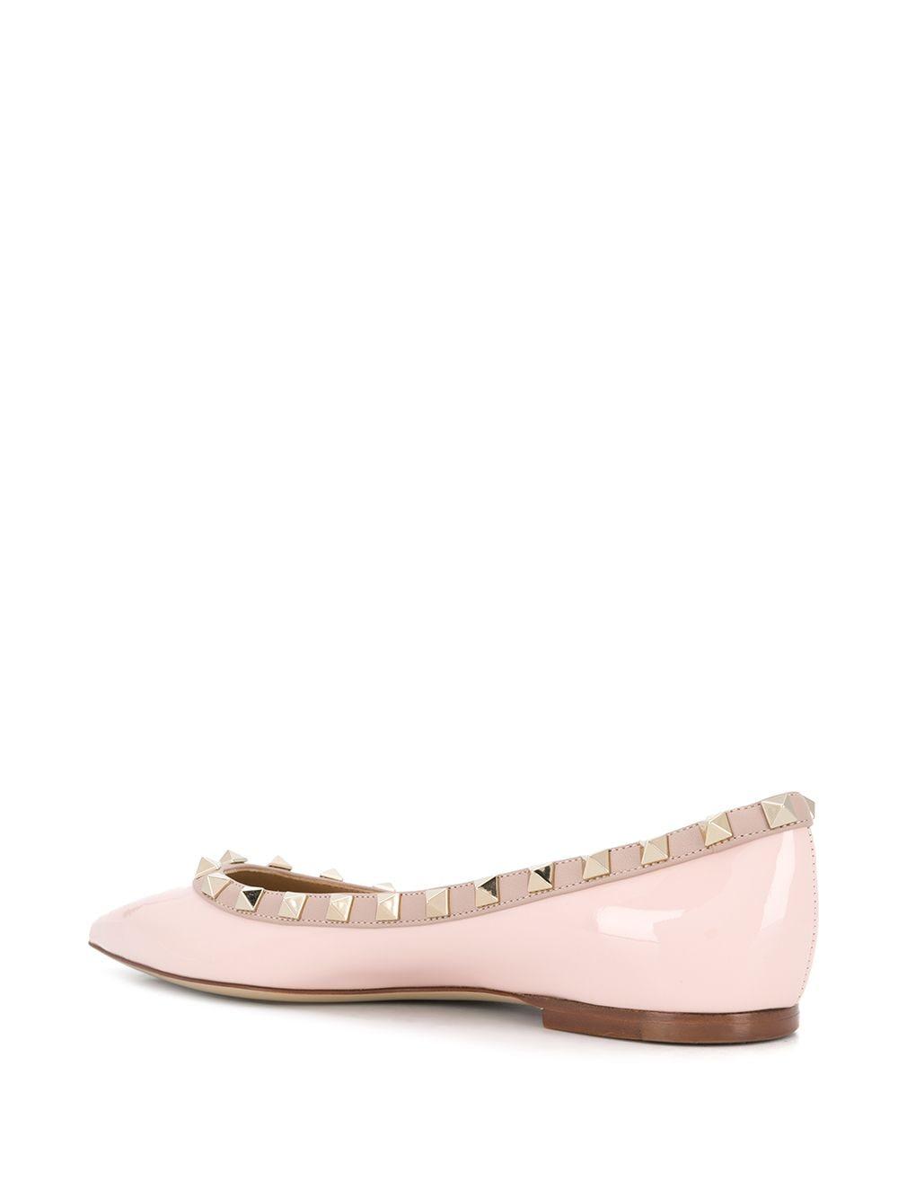 valentino rockstud ballerina pink