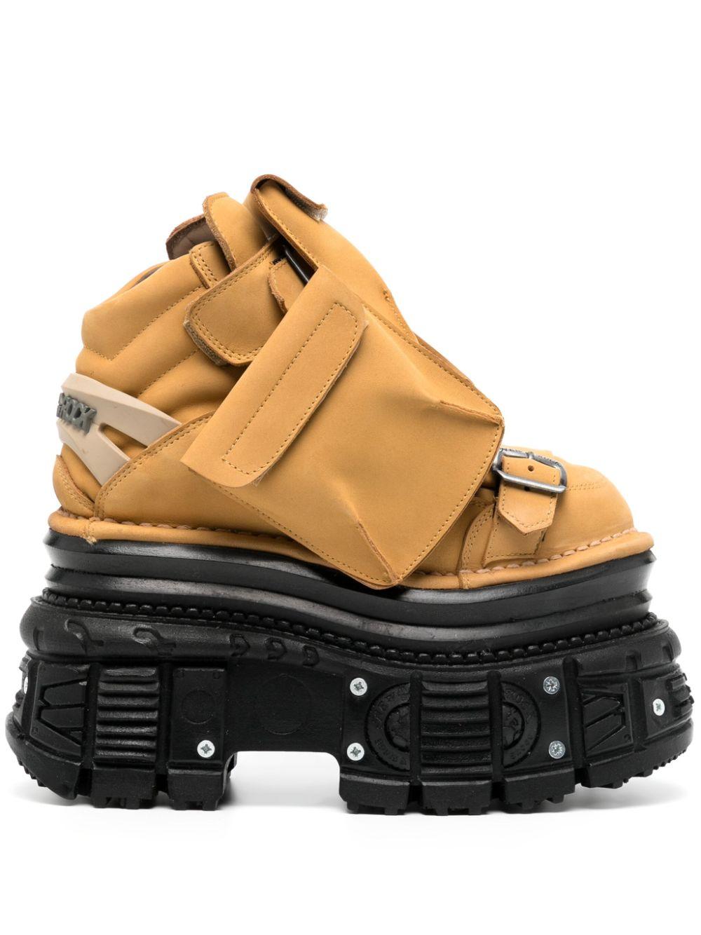 Natasha Zinko Newrock 90Mm Cargo Boots in Black | Lyst