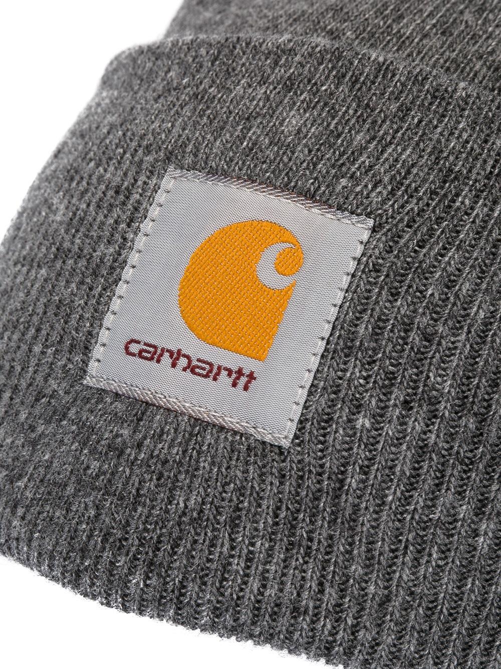 Carhartt Synthetic Logo Patch Beanie in Grey (Gray) for Men Lyst
