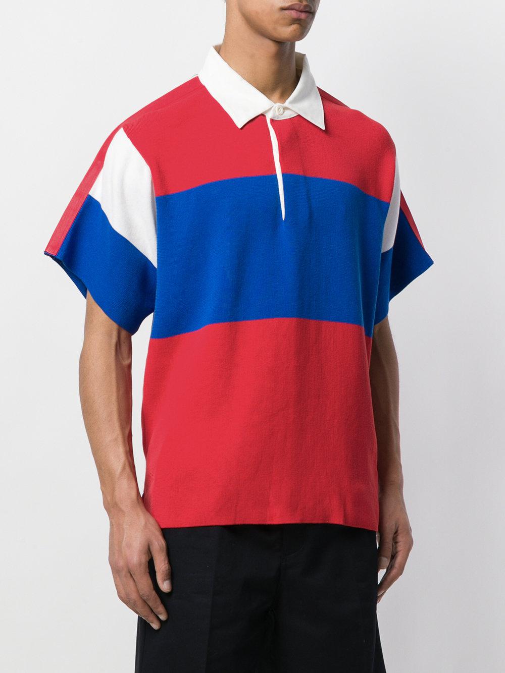 Tommy Hilfiger Oversized Rugby Polo in Red for Men - Lyst