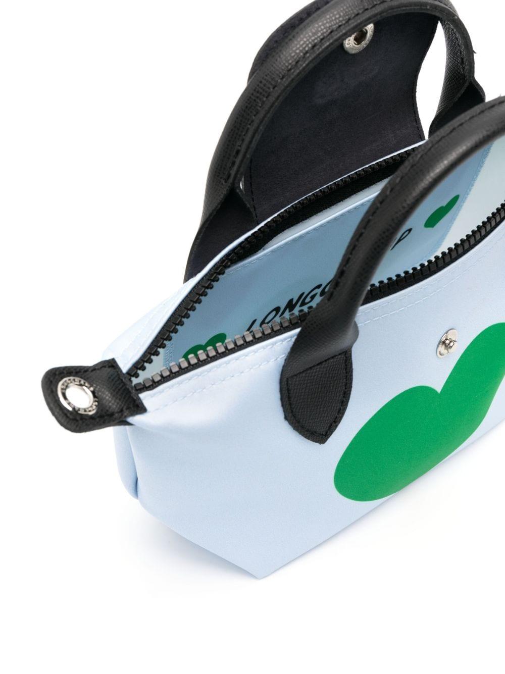 Longchamp Le Pliage Heart-print Mini Bag in Green