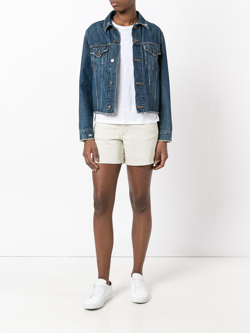 Armani Jeans Denim Shorts in Natural - Lyst
