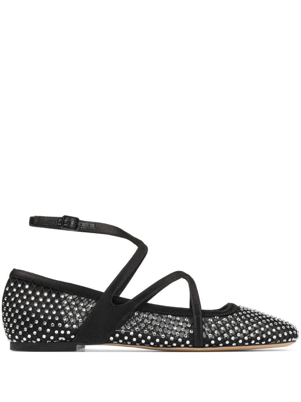 JIMMY CHOO フラットシューズ(ブラック)