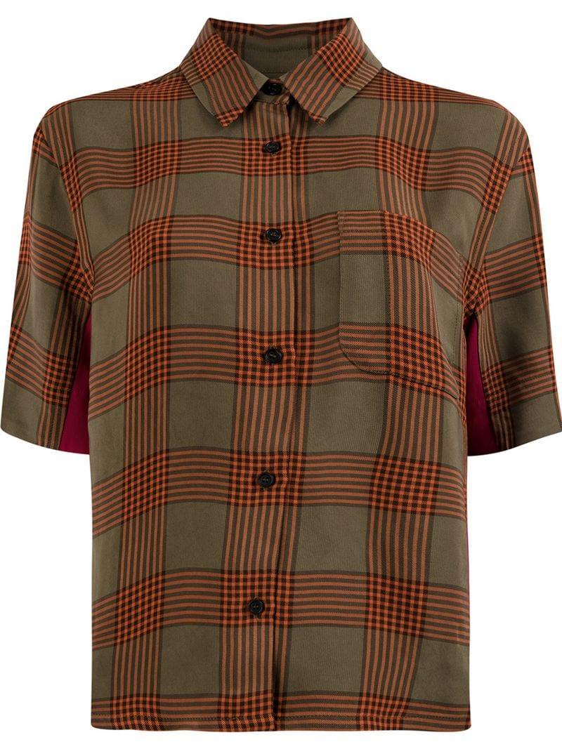 Wales Bonner Checked Shirt in Green | Lyst